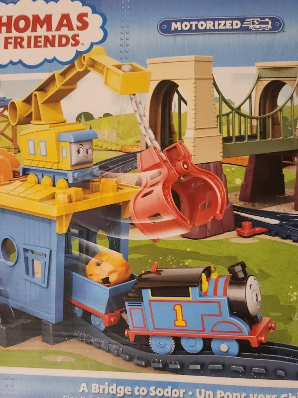 Thomas & Friends A Bridge to Sodor Motorized Toy Train & Track Set, 33 Pieces